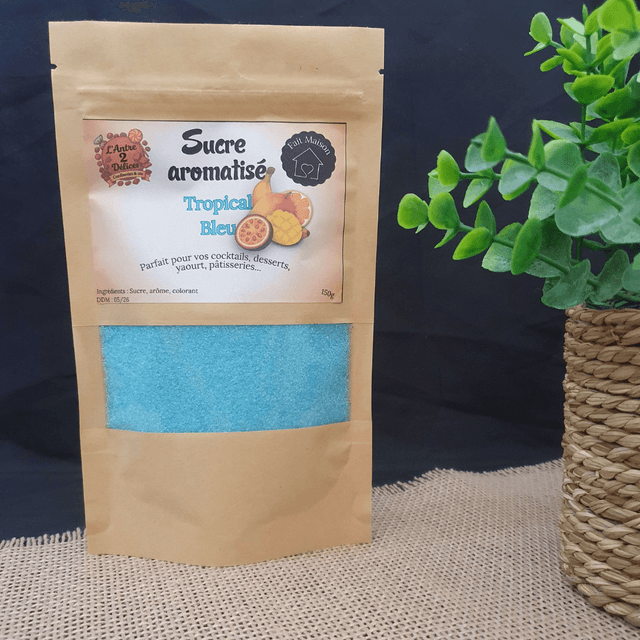 Sucre Aromatisé Tropical Bleu - 150g